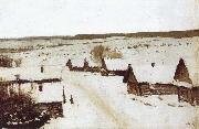 Isaac Levitan, Village,Winter